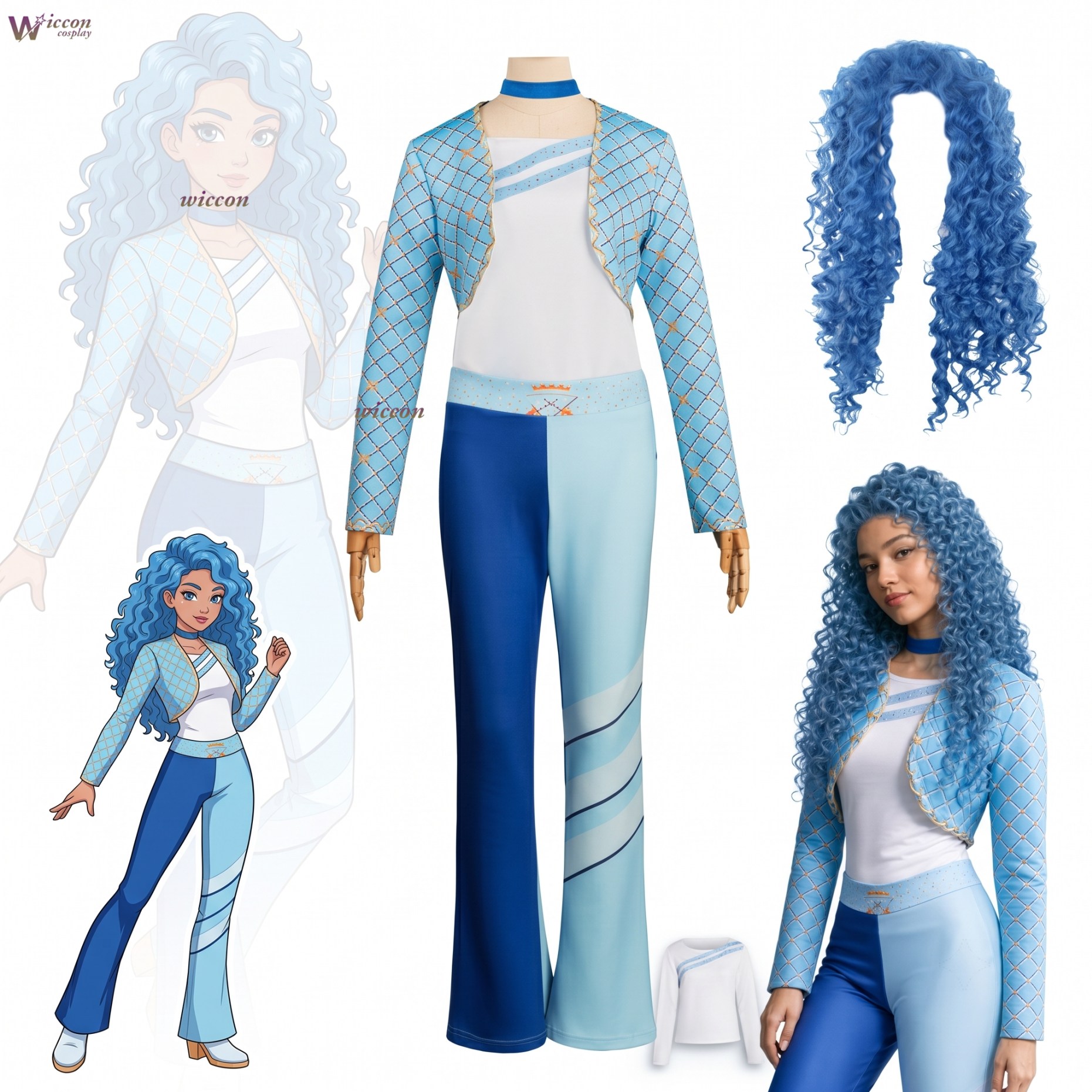 Kids Party Games - Cos C COS NOUVEAU Costume bleu